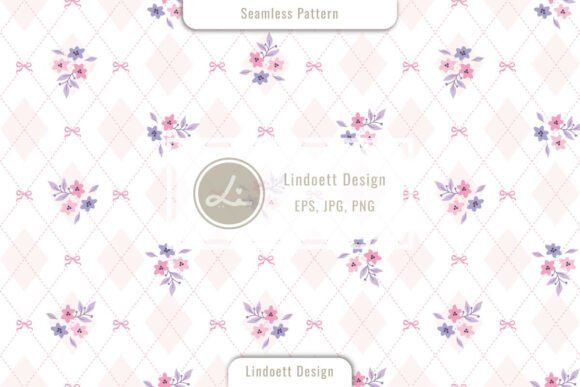 Download Pastel Floral Argyle Seamless Pattern - Premium Resources