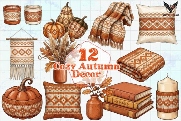 Download Cozy Autumn Decor Clipart PNG - Decor clipart Collection