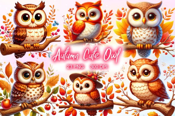 Download Autumn Cute Owl Sublimation Clipart - Cute owl Collection