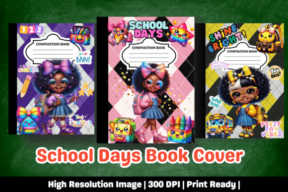 Download School Days Book Cover Set Black Girl - Black girl Collection