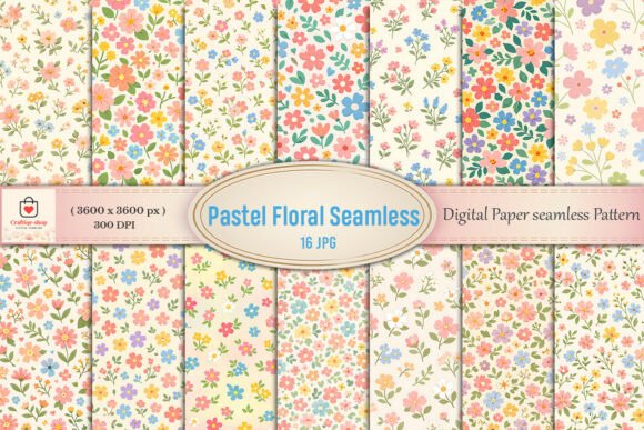 Download Pastel Floral Seamless Digital Paper Bun - Premium Resources