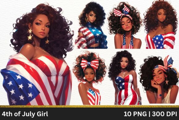 Download 4th of July Black Girl Clipart 10 PNG - Black girl Collection