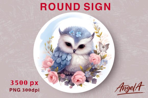 Download Cute Owl on a Branch of Spring Flowers - Cute owl Collection